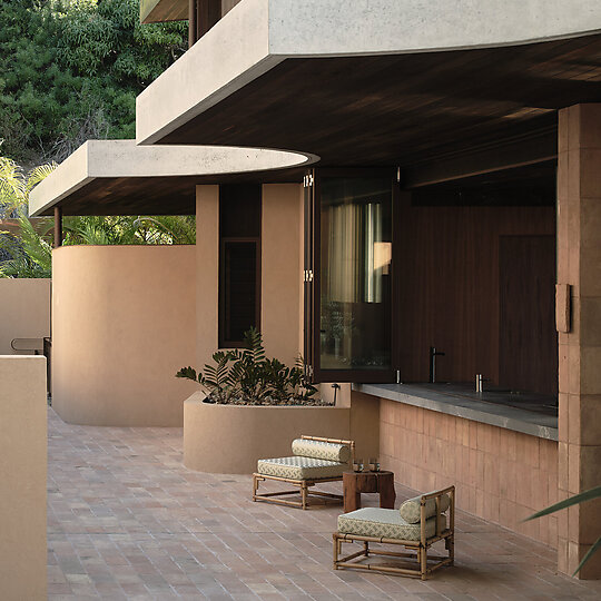 Interior photograph of Brahminy House by David Chatfield 