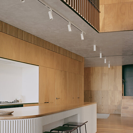 Interior photograph of Maitland Bay House by Rory Gardiner