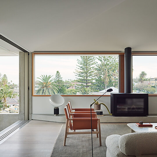 Interior photograph of Long Reef House by Clinton Weaver