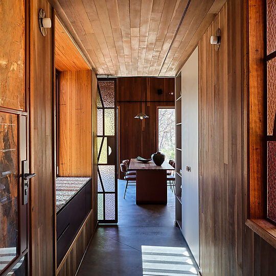 Interior photograph of Ochre House by Anne Stroud