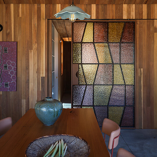 Interior photograph of Ochre House by Anne Stroud