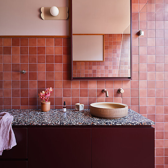 Interior photograph of Ochre House by Anne Stroud