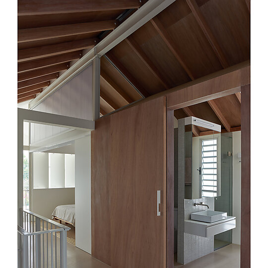 Interior photograph of Floating Gable House by Christopher Frederick Jones