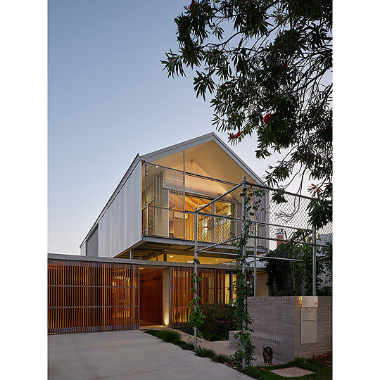 Interior photograph of Floating Gable House by Christopher Frederick Jones