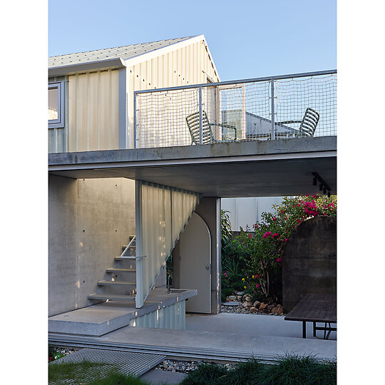 Interior photograph of Floating Gable House by Christopher Frederick Jones