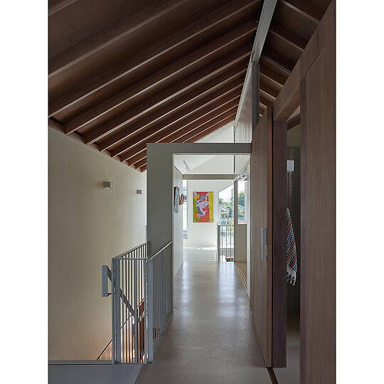 Interior photograph of Floating Gable House by Christopher Frederick Jones