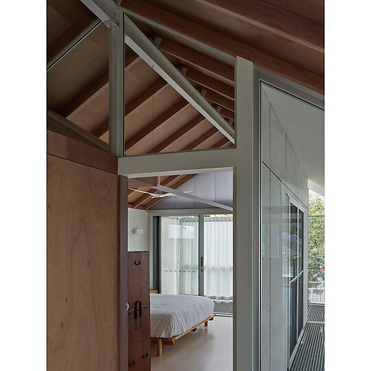 Interior photograph of Floating Gable House by Christopher Frederick Jones