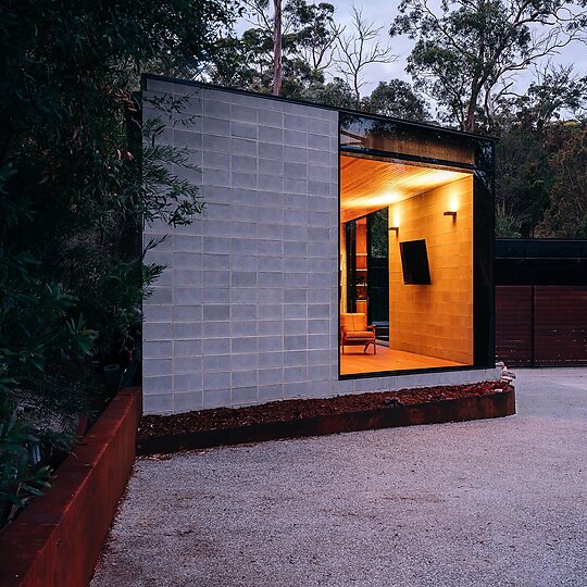 Interior photograph of Coles Bay House by Adam Gibson