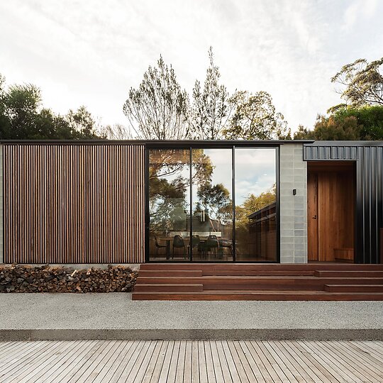 Interior photograph of Coles Bay House by Adam Gibson