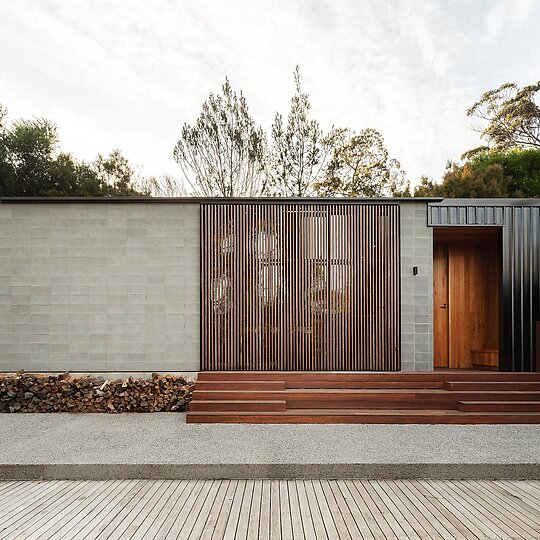 Interior photograph of Coles Bay House by Adam Gibson