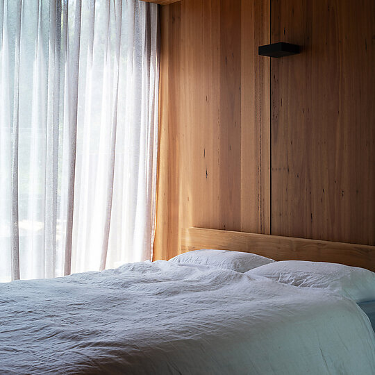 Interior photograph of Coles Bay House by Adam Gibson