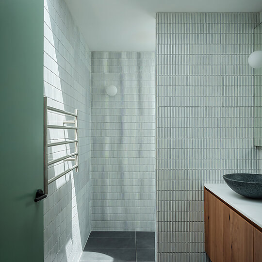 Interior photograph of Coles Bay House by Adam Gibson