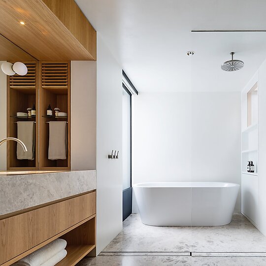 Interior photograph of Woollahra Village House by Justin Alexander
