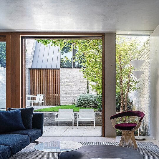 Interior photograph of Woollahra Village House by Justin Alexander