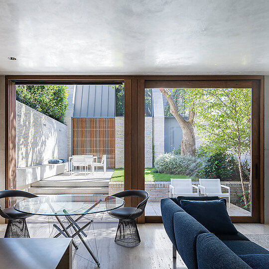 Interior photograph of Woollahra Village House by Justin Alexander