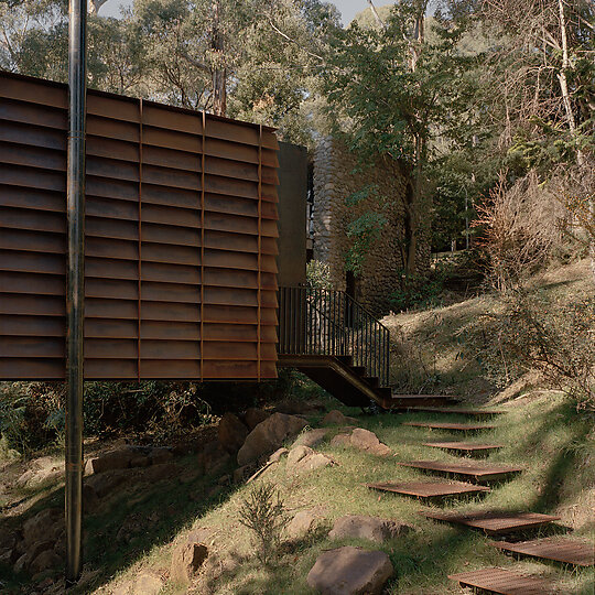 Interior photograph of sawmill treehouse by Tasha Tylee