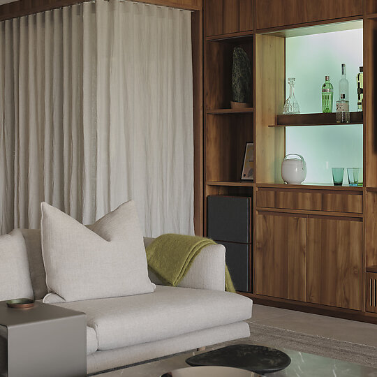 Interior photograph of Inner City Apartment by Dave Wheeler