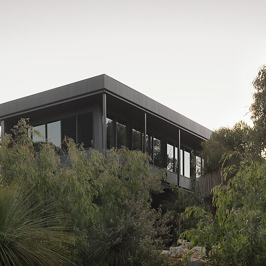 Interior photograph of Indjidup Springs House by Ben Hosking