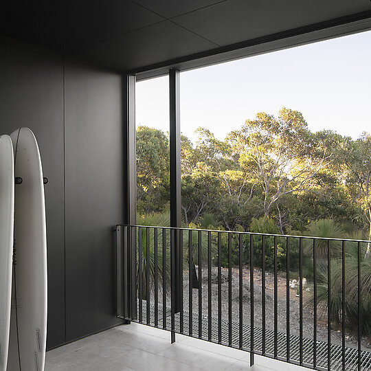 Interior photograph of Indjidup Springs House by Ben Hosking