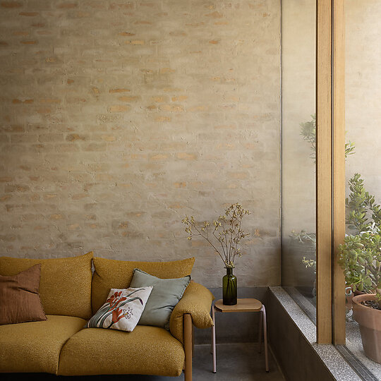 Interior photograph of Oval House by Timothy Kaye