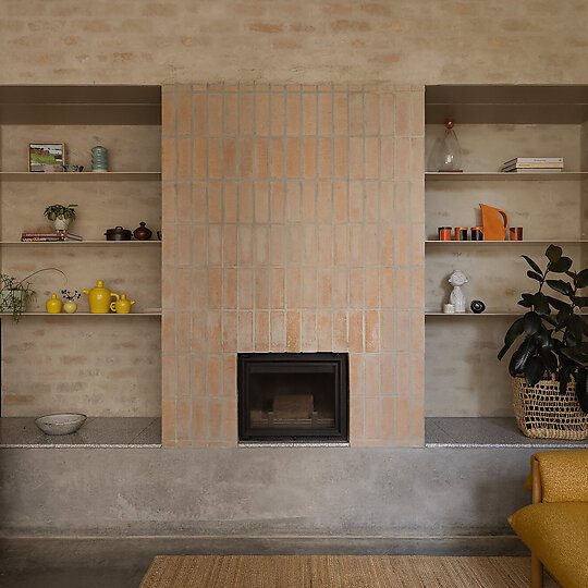 Interior photograph of Oval House by Timothy Kaye