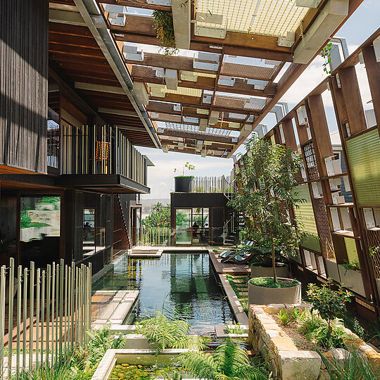 Interior photograph of Holocene House by Renata Dominik