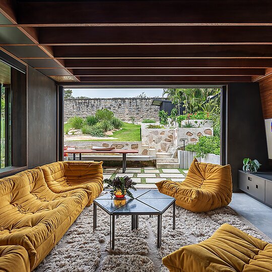 Interior photograph of Holocene House by Michael Lassman