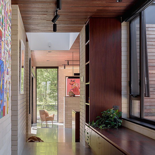 Interior photograph of Batten House by Ben Guthrie