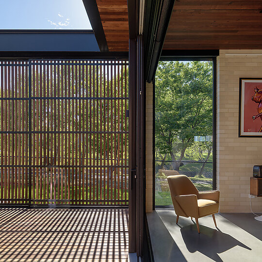 Interior photograph of Batten House by Ben Guthrie