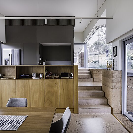 Interior photograph of Rapid Close House by Nicholas Putrasia