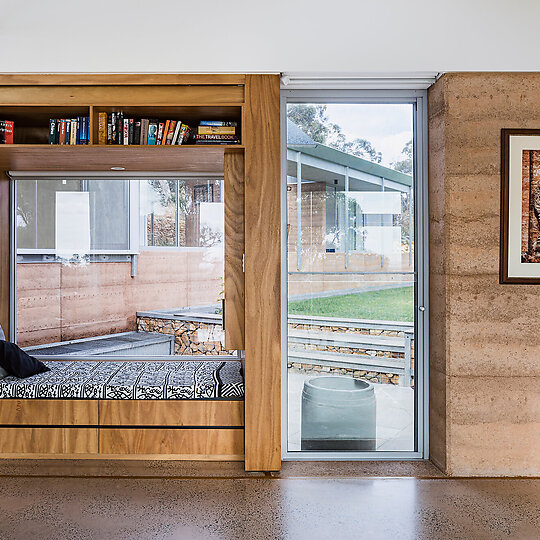 Interior photograph of Rapid Close House by Nicholas Putrasia