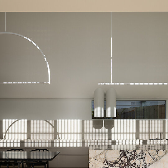 Interior photograph of Courtyard House by Simon Whitbread