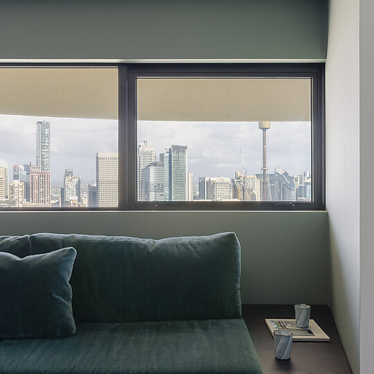 Interior photograph of Horizon Apartment by Katherine Lu