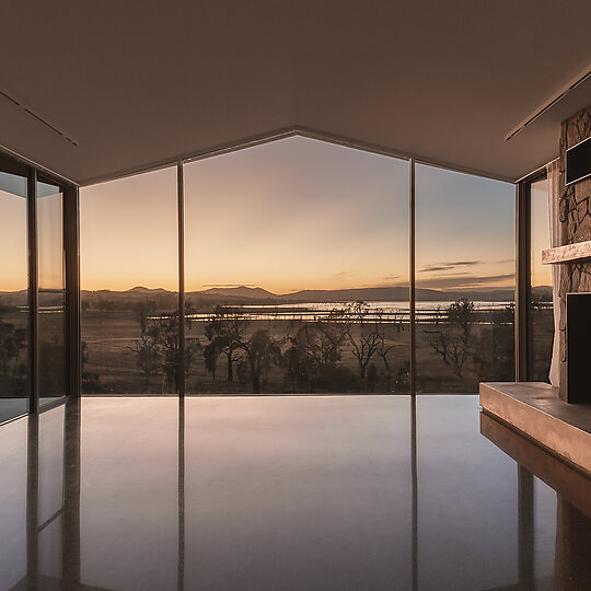 Interior photograph of Table Top House by Threefold Studio