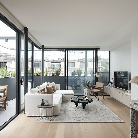 Interior photograph of Paperbark Apartments by Tom Ferguson