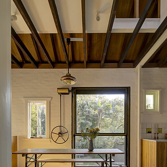 Interior photograph of Rainbow House by Brett Boardman