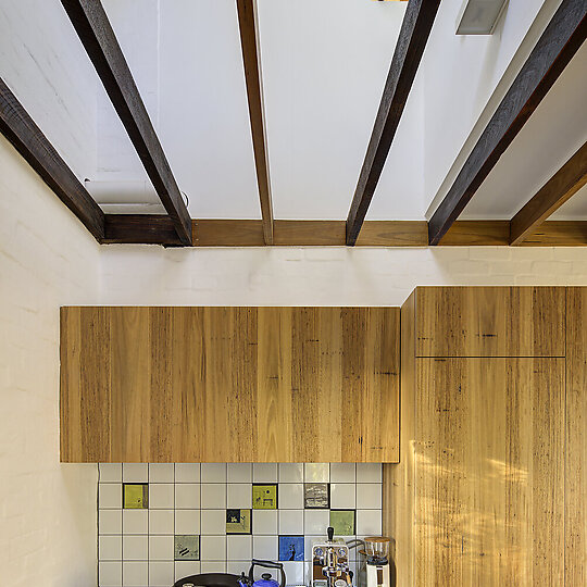 Interior photograph of Rainbow House by Brett Boardman