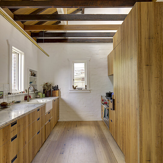 Interior photograph of Rainbow House by Brett Boardman