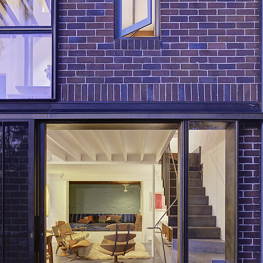 Interior photograph of Rainbow House by Brett Boardman