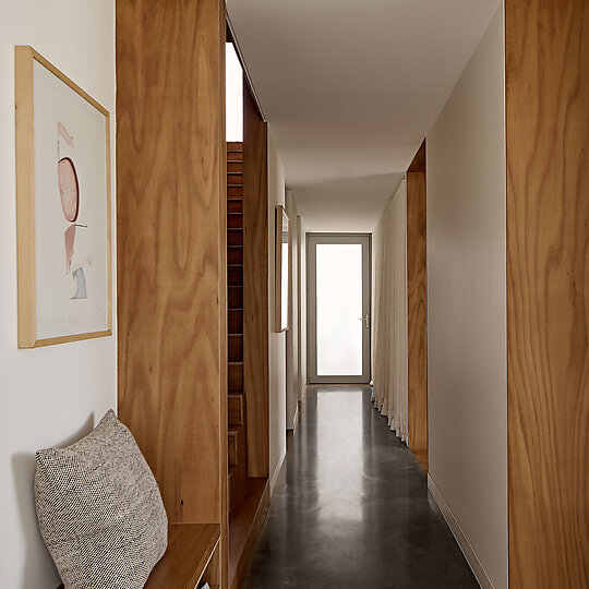 Interior photograph of Henville Street House by Jack Lovel