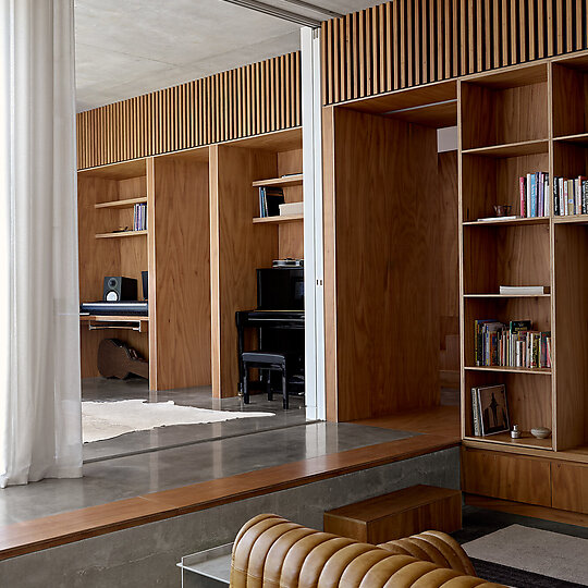 Interior photograph of Henville Street House by Jack Lovel
