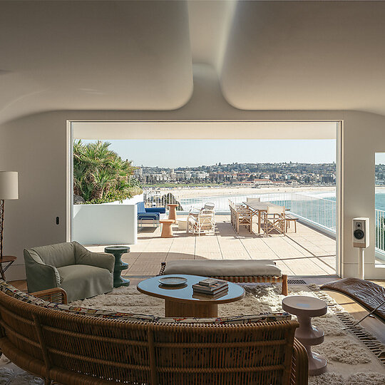 Interior photograph of Headland House by Felix Forest