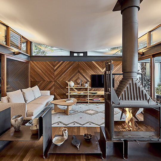 Interior photograph of Morning Bay House by Zella Casey Brown