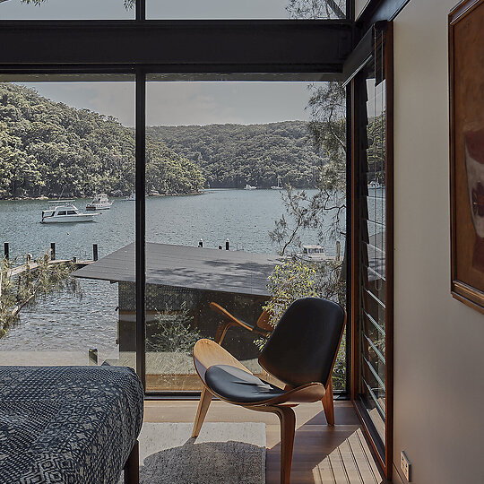 Interior photograph of Morning Bay House by Zella Casey Brown