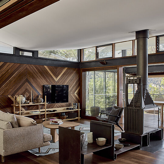 Interior photograph of Morning Bay House by Zella Casey Brown