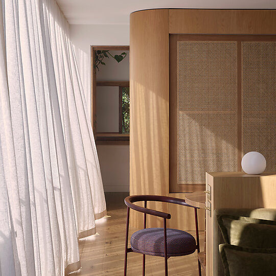 Interior photograph of Toowong Towers by Toby Scott