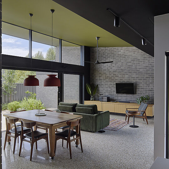 Interior photograph of Huon Creek House by Jeremy Weihrauch