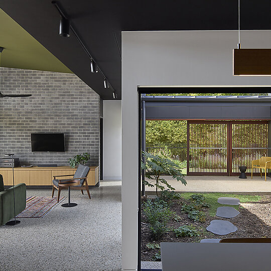 Interior photograph of Huon Creek House by Jeremy Weihrauch