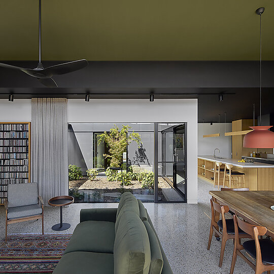 Interior photograph of Huon Creek House by Jeremy Weihrauch