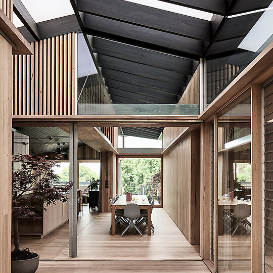 Interior photograph of KROSS HOUSE by TOM BLACHFORD